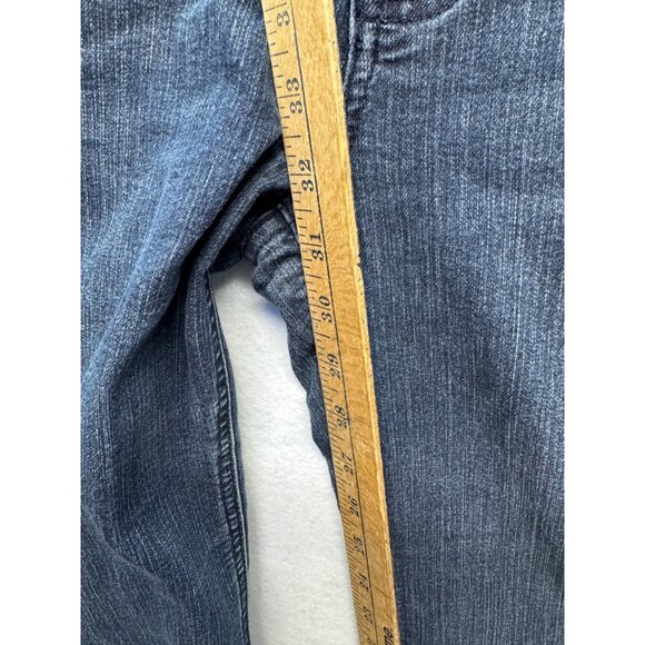 Merona Womens Bootcut Dark Wash Denim Jeans Mid-Rise Stretch Cotton Blend 8 REG - Picture 7 of 10